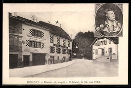 AK Boudry, Maison où naquit J. P. Marat le 24 mai 1743
