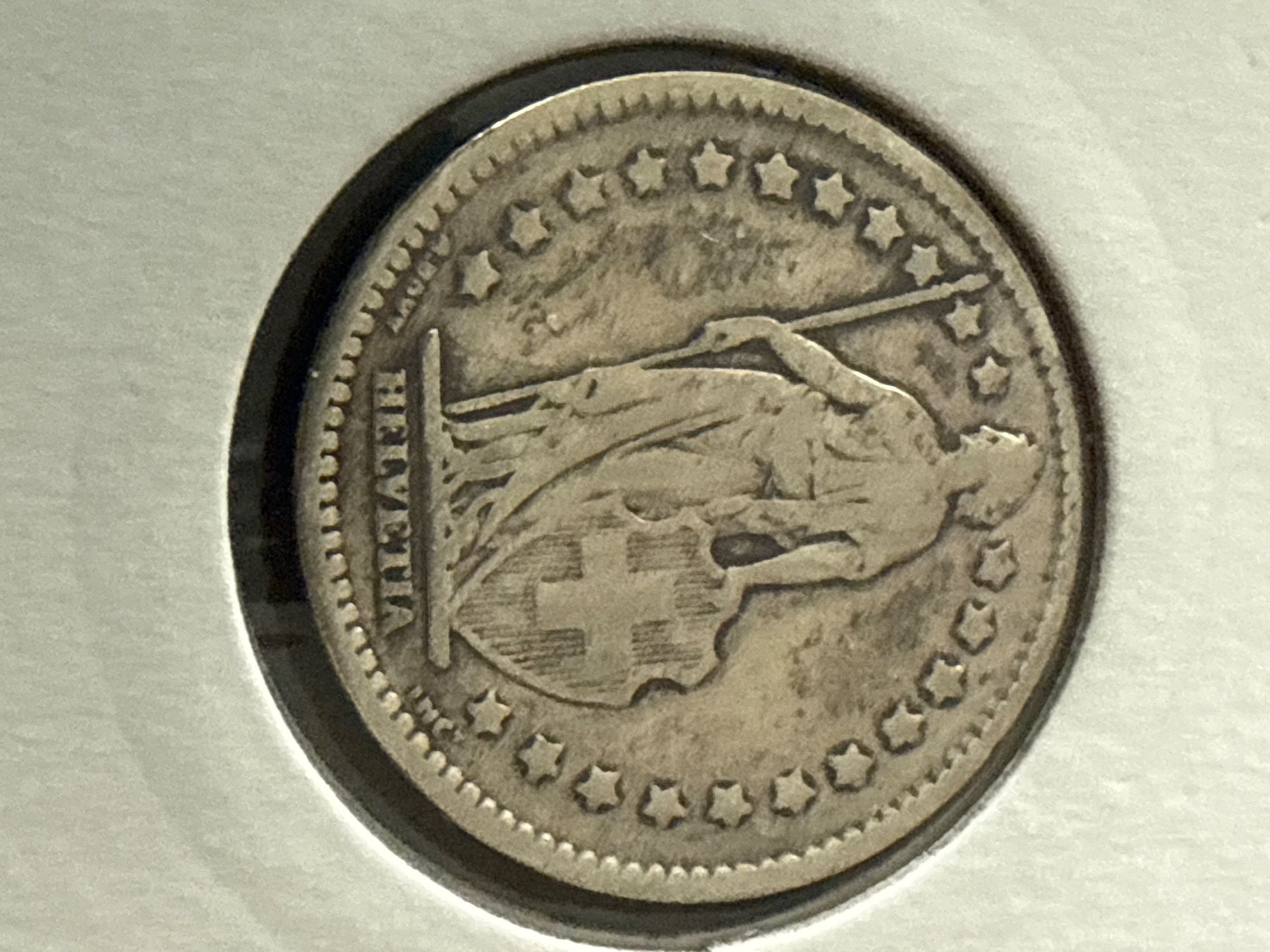 Alle Münzen: Swiss 1 franc 1914 Silver Coin – Gebraucht aus Pully von ta571 2