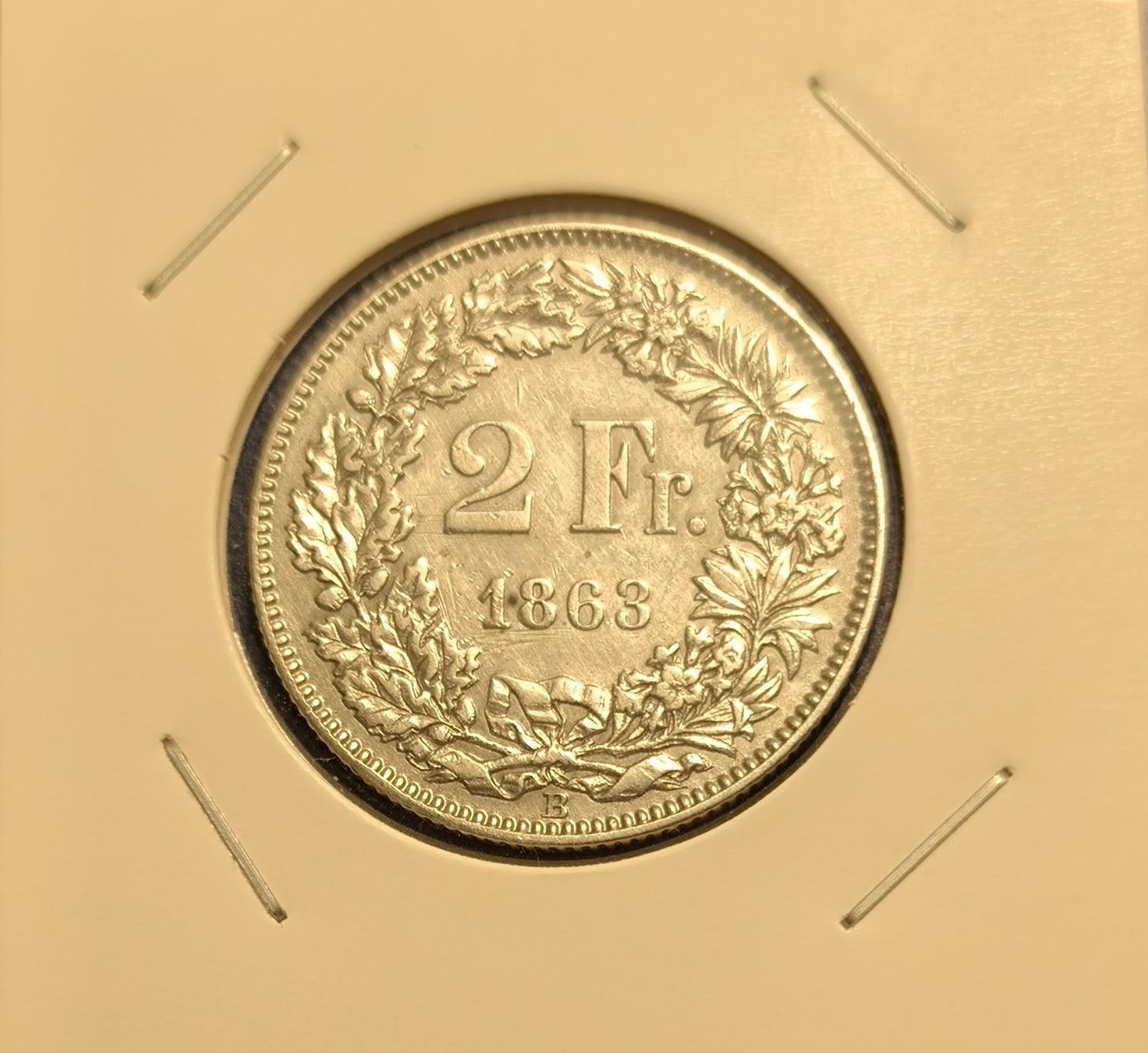 Alle Münzen: 2 Franken 1863 - RR – Gebraucht aus Nyon von AlexKey71