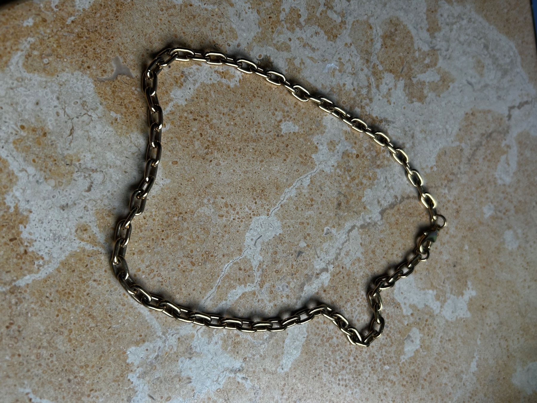 Catenine: Goldfarbene Kette, Gliederkette  38cm – Usato da Dittingen venduto da Bijoubelle 5
