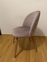 Samtstuhl in Altrosa/Mauve