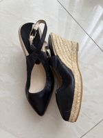 Schuhe COSMOPARIS Keilabsatz schwarz Leder Grösse 36 gebrauc