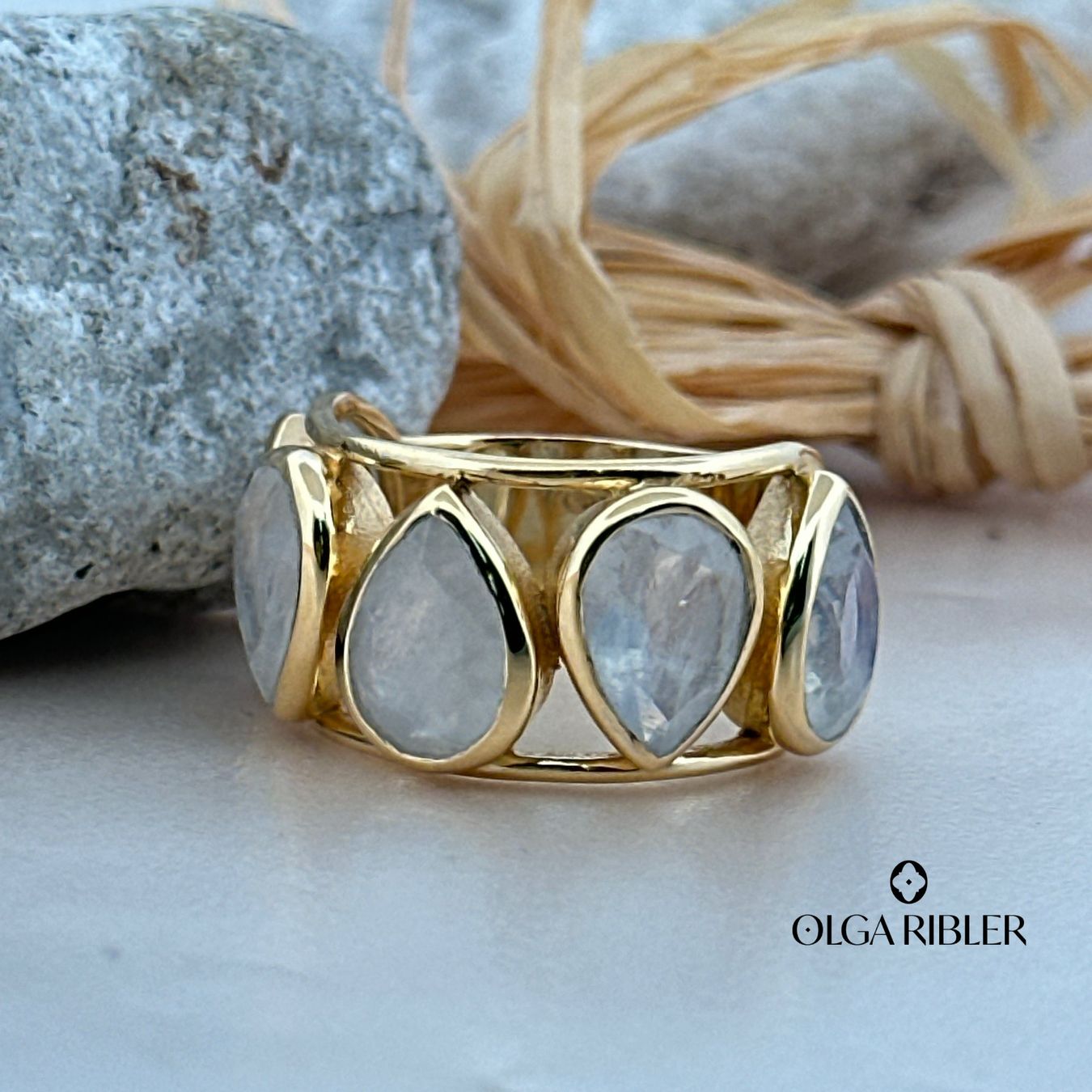 Olga Ribler Anelli: Statement Silber Ring 925 mit Mondstein Grösse 58 – Nuovo (secondo la descrizione) da Luzern venduto da byolgaribleroutlet 8