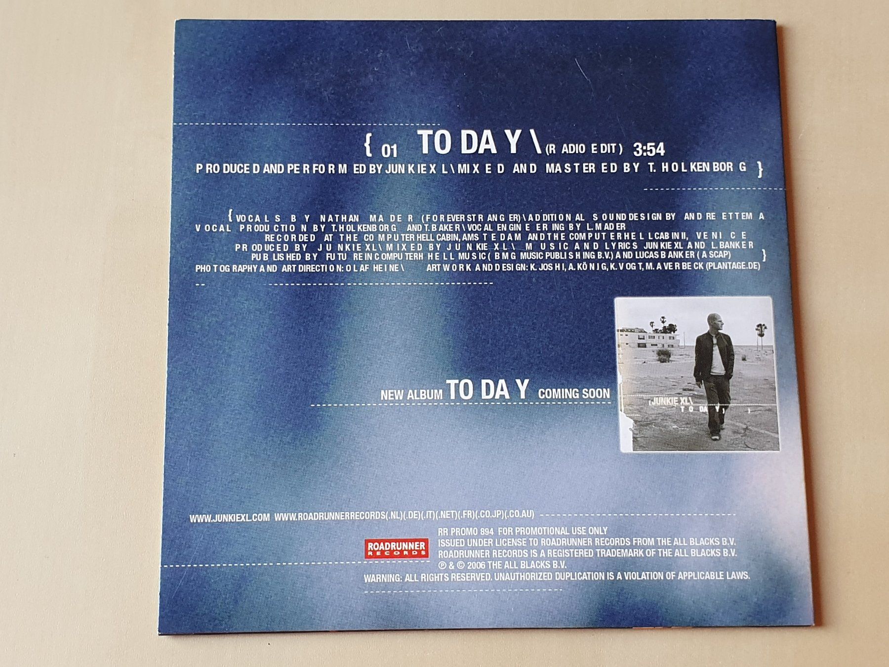 CD: Junkie XL Today – Usato da Stansstad venduto da collectorsshop 1