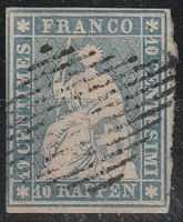 Schweiz-Strubel Nr.23Ca vollrandiger Schnitt