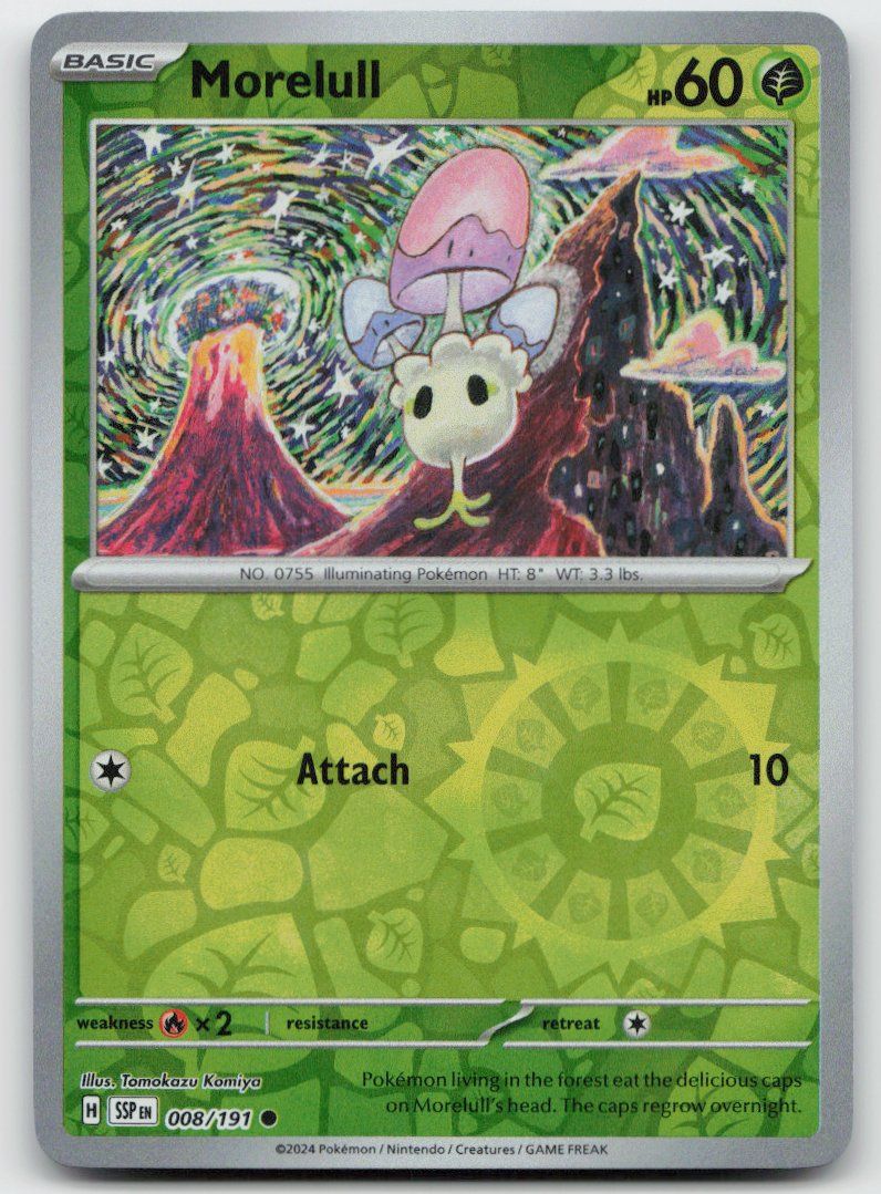 Pokémon Carte collezionabili: Pokemon Morelull Reverse 008/191 SSP EN 2024 – Usato da Lugano venduto da VlaseCard