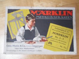 Märklin Metallbauksten Katalog Antik