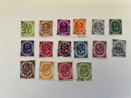 Deutsche Post 1951/52 Posth No. 123 - 138  Lot gest.  (4538)