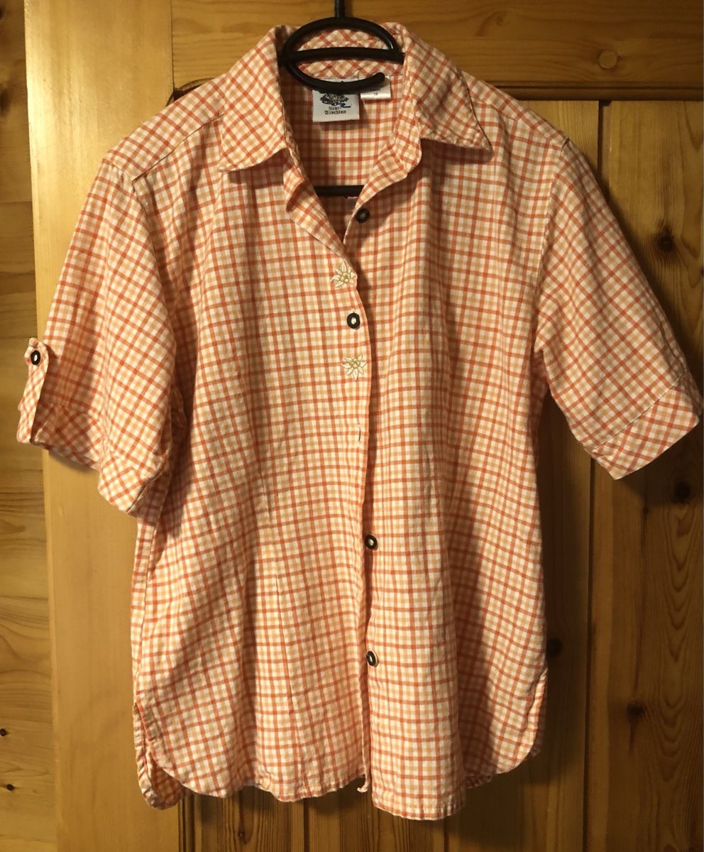 Camicette: BLUSE, von Isar Trachten, Gr.38, orange – Usato da Mühlebach (Goms) venduto da chr_q6d8