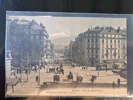 Ancienne CP de Genève  - Rue du Mont-Blanc 1905