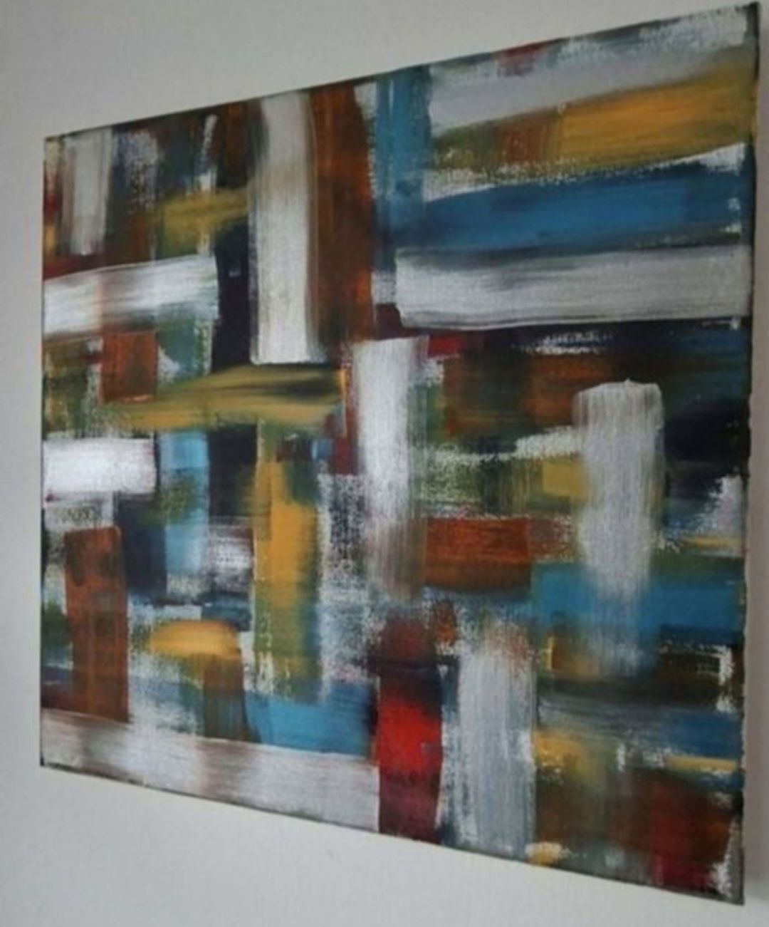 Gemälde: Gemälde " Mosaik " handmade 40×40 – Neu (gemäss Beschreibung) aus Riehen von Steinbock1970 1