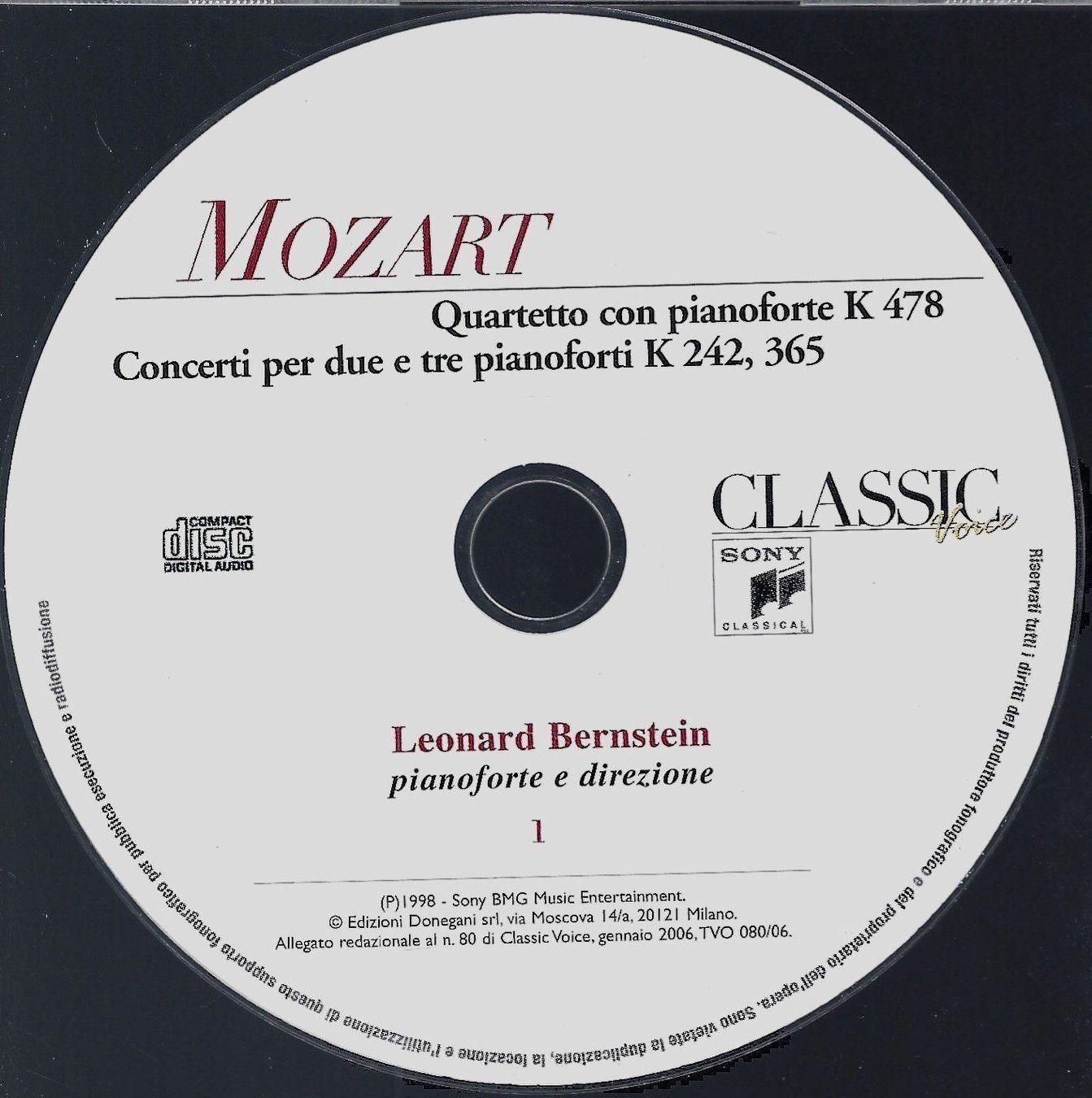 CDs: Leonard Bernstein MOZART Juilliard Quartet Klassik CD – Gebraucht aus Kandergrund von Sososo 2