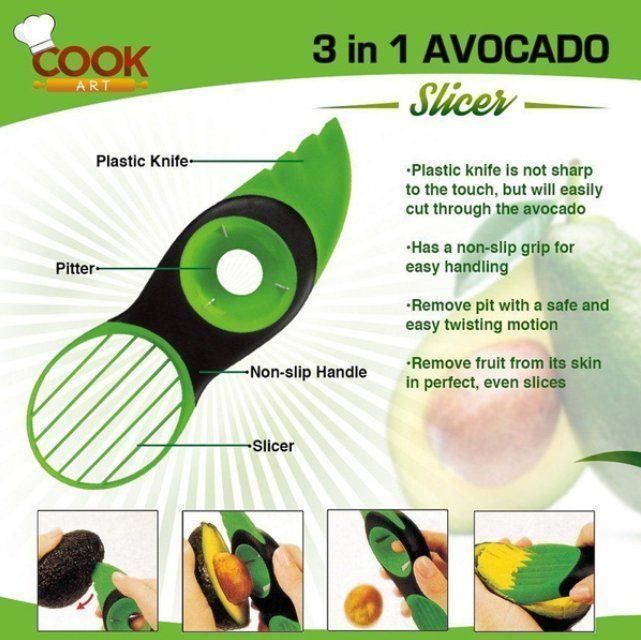 Elettrodomestici da cucina: 3-in1 Avocado Werkzeug – Nuovo e nell'imballaggio originale da Walenstadt venduto da SchnaeppchenRabe 2