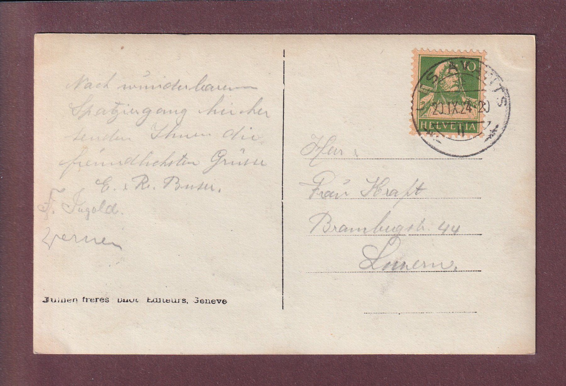 Cartoline postali: LES AVANTS - 1924 – Usato da Pully venduto da nicecards 1
