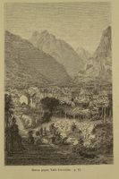 BIASCA GEGEN VALLE LEVENTINA, HOLZSTICH UM 1895