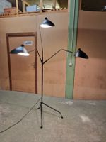 Vintage Stehlampe, schwarz, dreiflammig, Contemporary Design