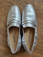 Paul Green Schuhe, Silber Glattleder, Gr. 38