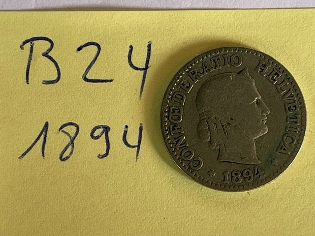 Tutti le monete: 10 Rappen - Schweiz - 1894 – Usato da Niederwil AG venduto da dahu75 1