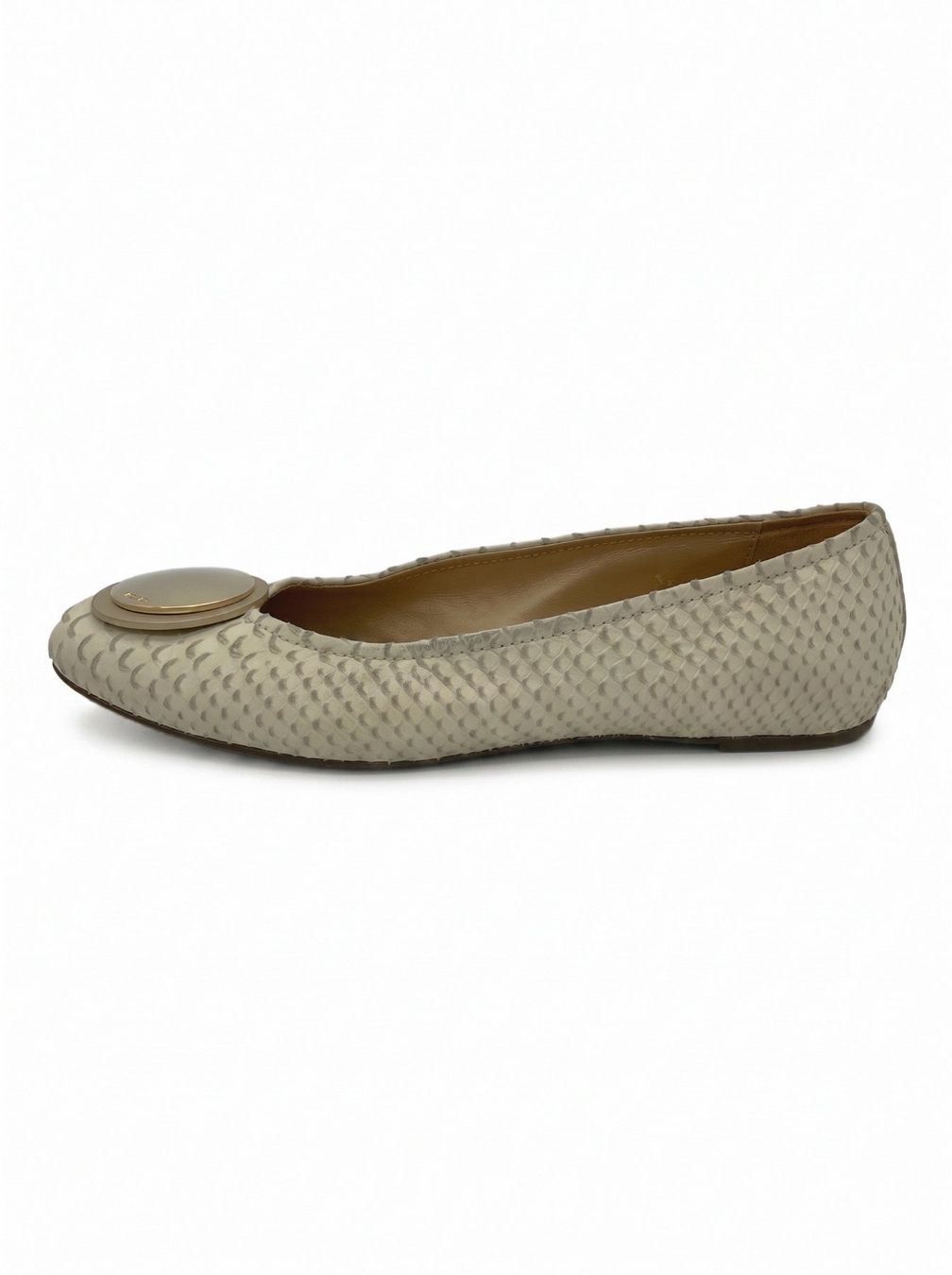 Hogan Scarpe da donna: Hogan H-Button Ballerina EU 36.5 Beige – Usato da Zürich venduto da shoe_shop