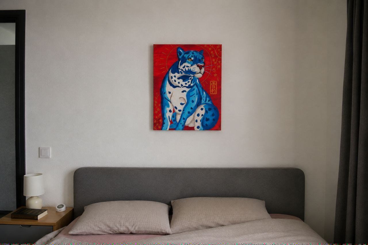 Dipinti: Handgemaltes Acrylbild "Schneeleopard" 30x40 – Nuovo (secondo la descrizione) da Oensingen venduto da ale_ftv9 2