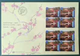 UNO Welterbe Japan 2001 N.York / 2x4 Block / aus Satz + Heft