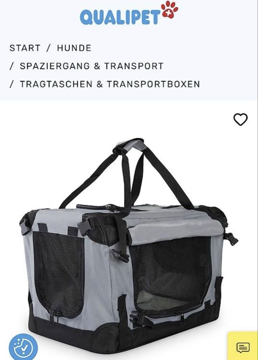 Niches, paniers: QUALIPET Freezack Soft Kennel Transportbox Grau – D'occasion à Sennwald par Cloe_M98 3