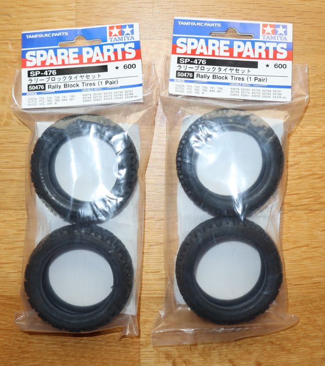Tamiya 300054185 - Dual Block tires for 62/25 kit, 2 pieces