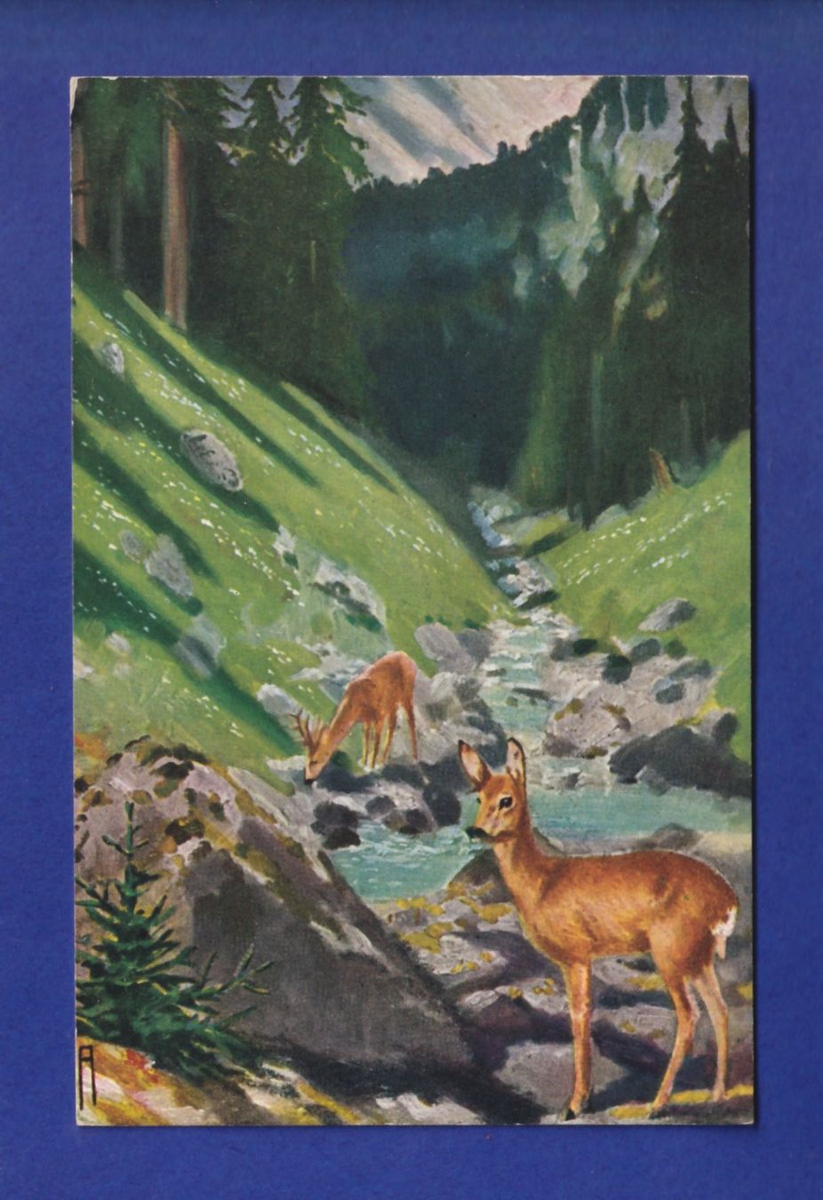 Cartoline postali: CERF et BICHE – Usato da Pully venduto da nicecards-shop