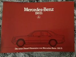 Mercedes-Benz 190 D Verkaufsprospekt 24 Seiten August 1983