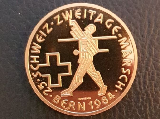 Medaglie: Medaille 25. Zweitagemarsch Bern 1984 – Nuovo (secondo la descrizione) da Biel/Bienne venduto da underdogs