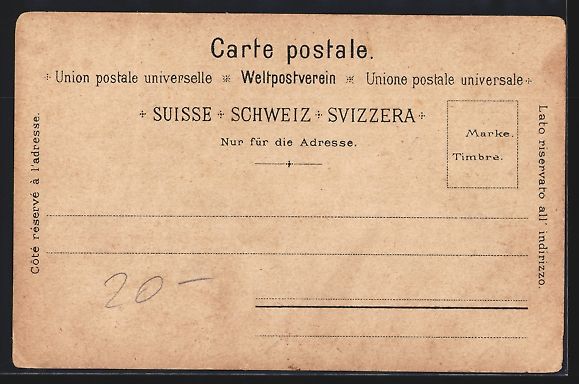 Cartoline postali: Litho Rigi, Blick auf die Stadt mit Bahn – Usato da Berlin venduto da bartko-reher 1