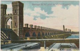 Ak Staudamm am Nil, barrage du Nil, bei Kairo, Ägypten