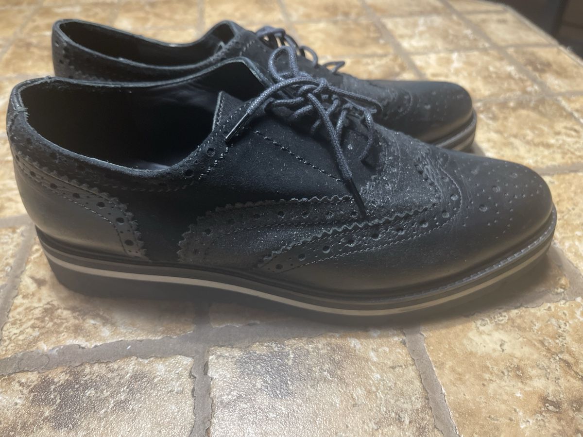 Herrenschuhe: Scarpe stringate Varese-pelle nera-tg 38.5/39 – Neu (gemäss Beschreibung) aus Gordevio von LanaZimm 9