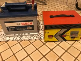 Batterie Bosch S4 005 (540A-60Ah-12V) + Chargeur batterie