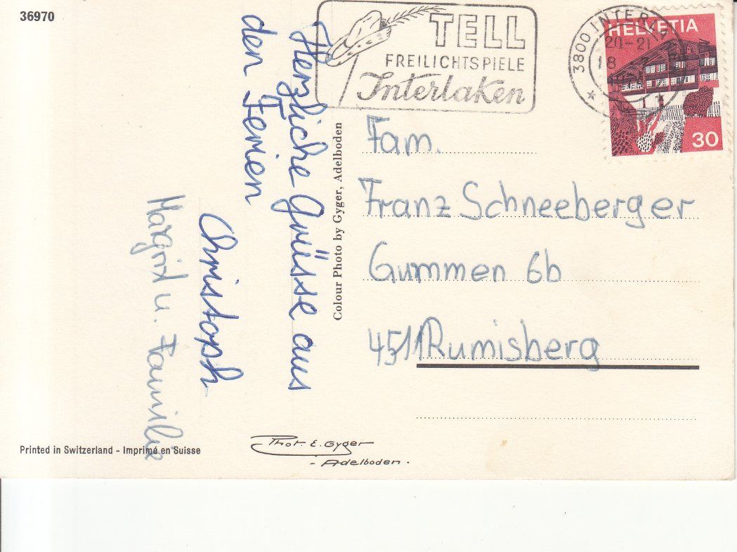Cartoline postali: Kleine Scheidegg 1974 – Usato da Bürglen TG venduto da StampGraf 1