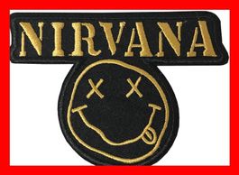 Nirvana Aufnäher Badge Aufbügler Punk Kurt Cobain Hose Flick