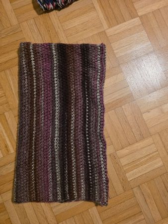 Handgestrickter Schal, lila/braun, sehr guter Zustand! (52)