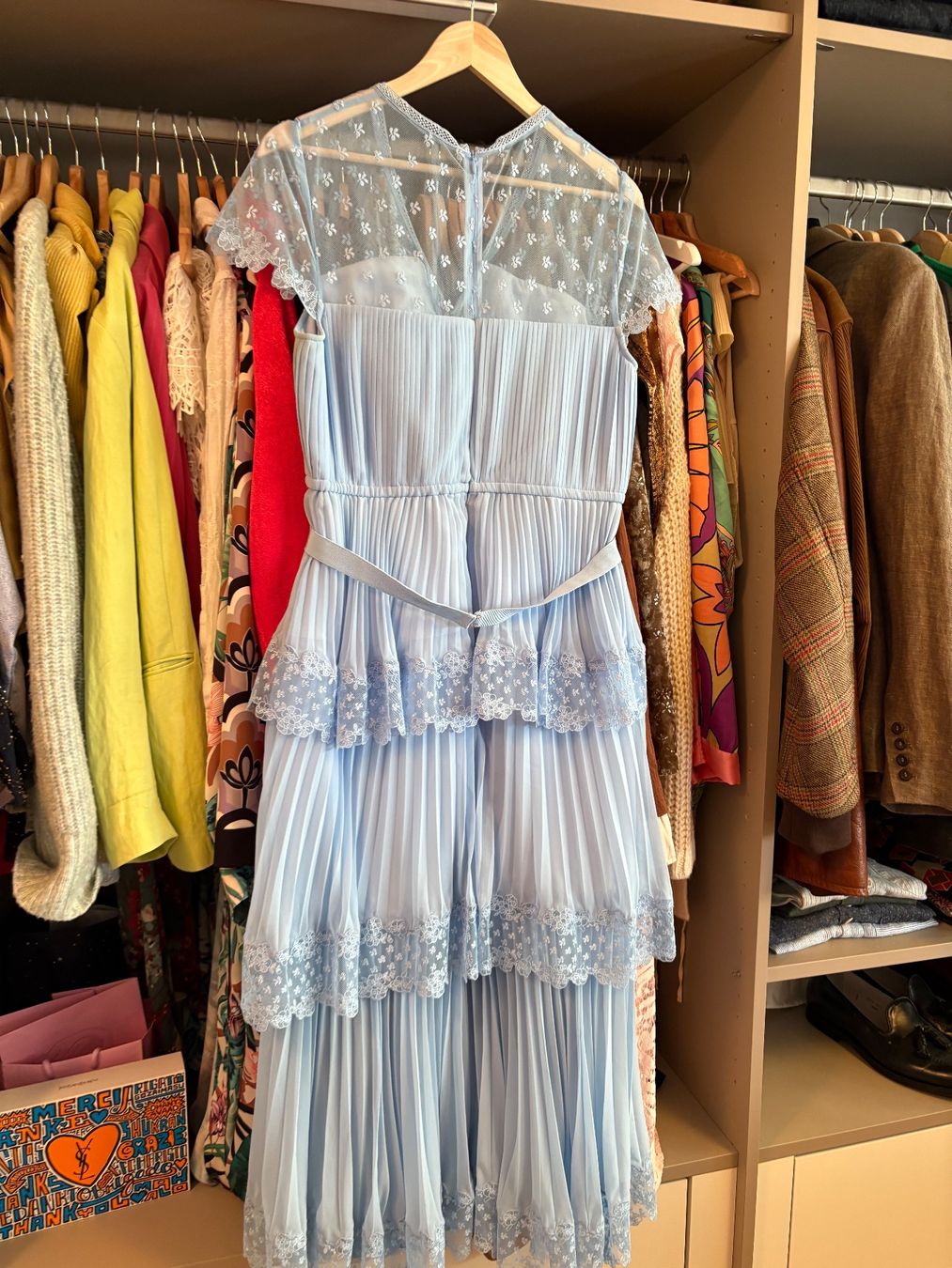 Vestiti: Sommerliches, hellblaues Kleid mit Spitze, Grösse 38 – Usato da Gutenswil venduto da mse_hbj5 4