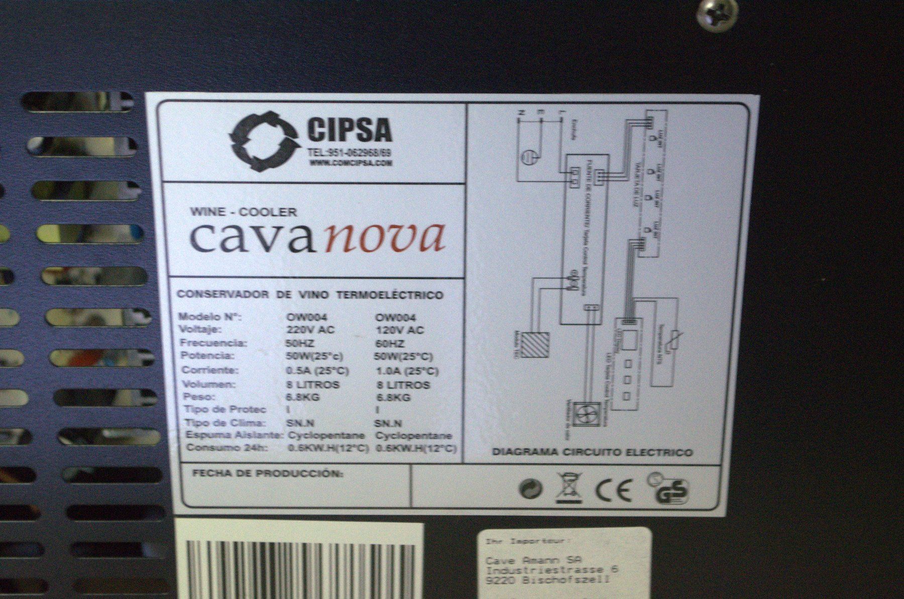 EuroCave Réfrigérateurs: Cavanova, OW004 Weinkühlschrank / cave à vin – D'occasion à Collonges par arashee 6