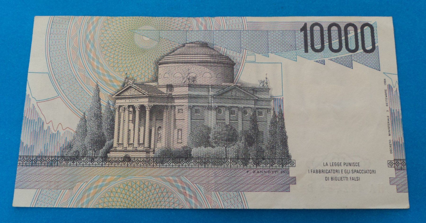 Banknoten: Italien: 10000 Lire A. Volta 1984, SS. – Gebraucht aus Basel von maripas17 1