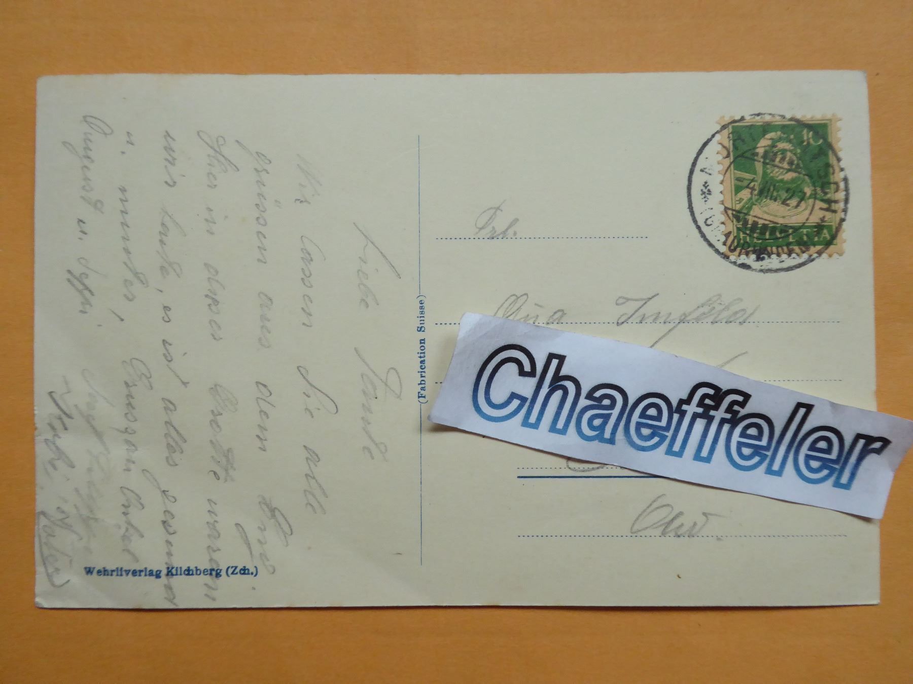 Cartoline postali: 1927 Gletschergrotte im Moerteratschgletscher – Usato da Zürich venduto da Chaeffeler 1