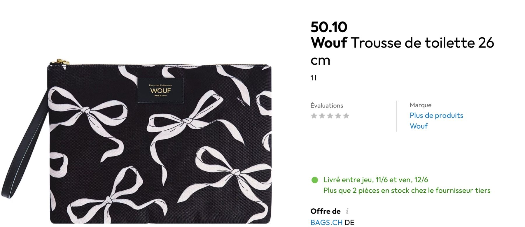 Custodie per cosmetici: Trousse maquillage NOIR à ruban – Nuovo (secondo la descrizione) da La Sarraz venduto da bar_kxt7 2