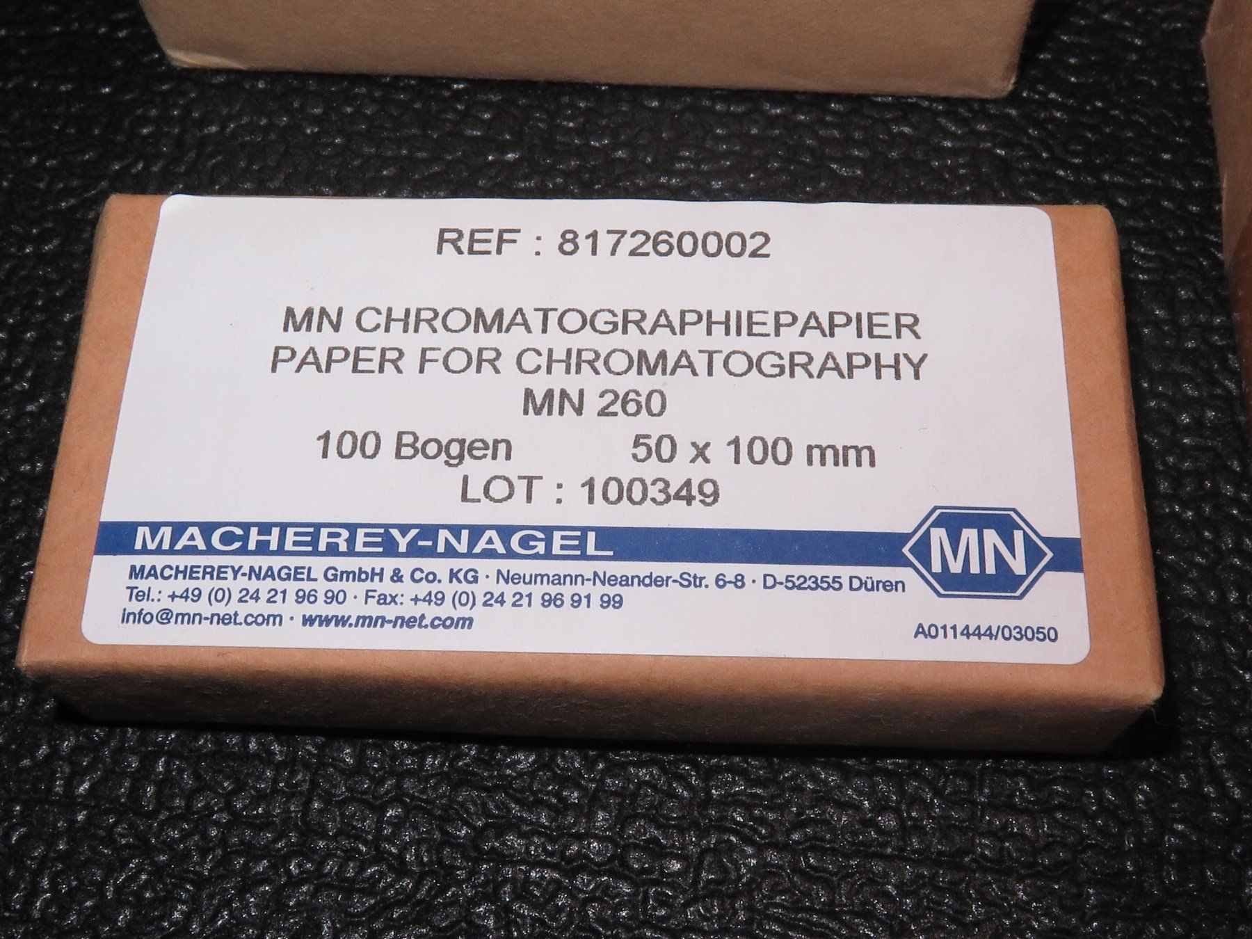 Carta: Chromatographiepapier MN 260, 7 Packungen – Nuovo e nell'imballaggio originale da Basel venduto da Deko1 2