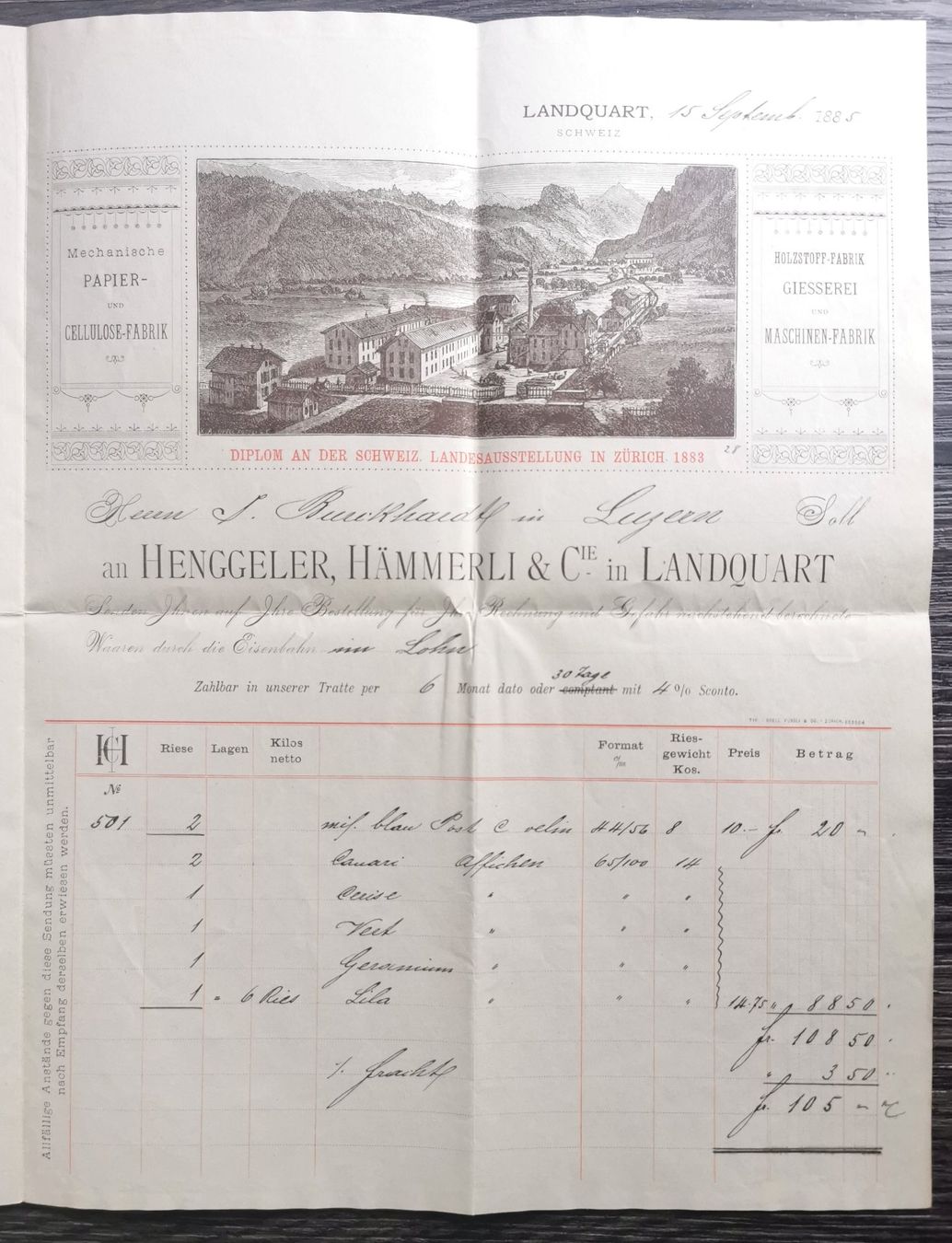 Tutti i francobolli: TR14 Superbe enveloppe avec les documents originaux 1885 – Usato da Cousset venduto da Patrick_Collections 5