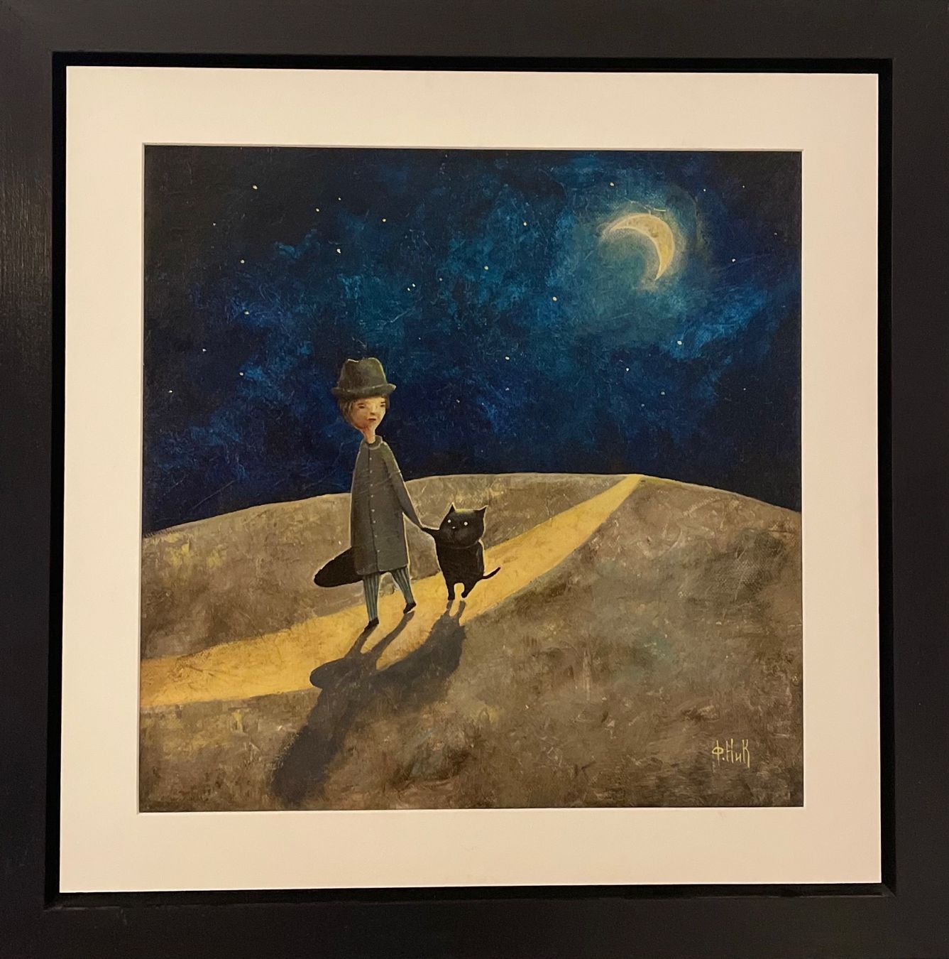 Dipinti: Nick Fedaeff, Walking on the moon, 36x36 – Nuovo (secondo la descrizione) da Zürich venduto da gae_6xly