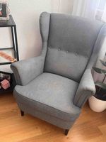 Ikea STRANDMON Armchair, Fabric, Grey,
