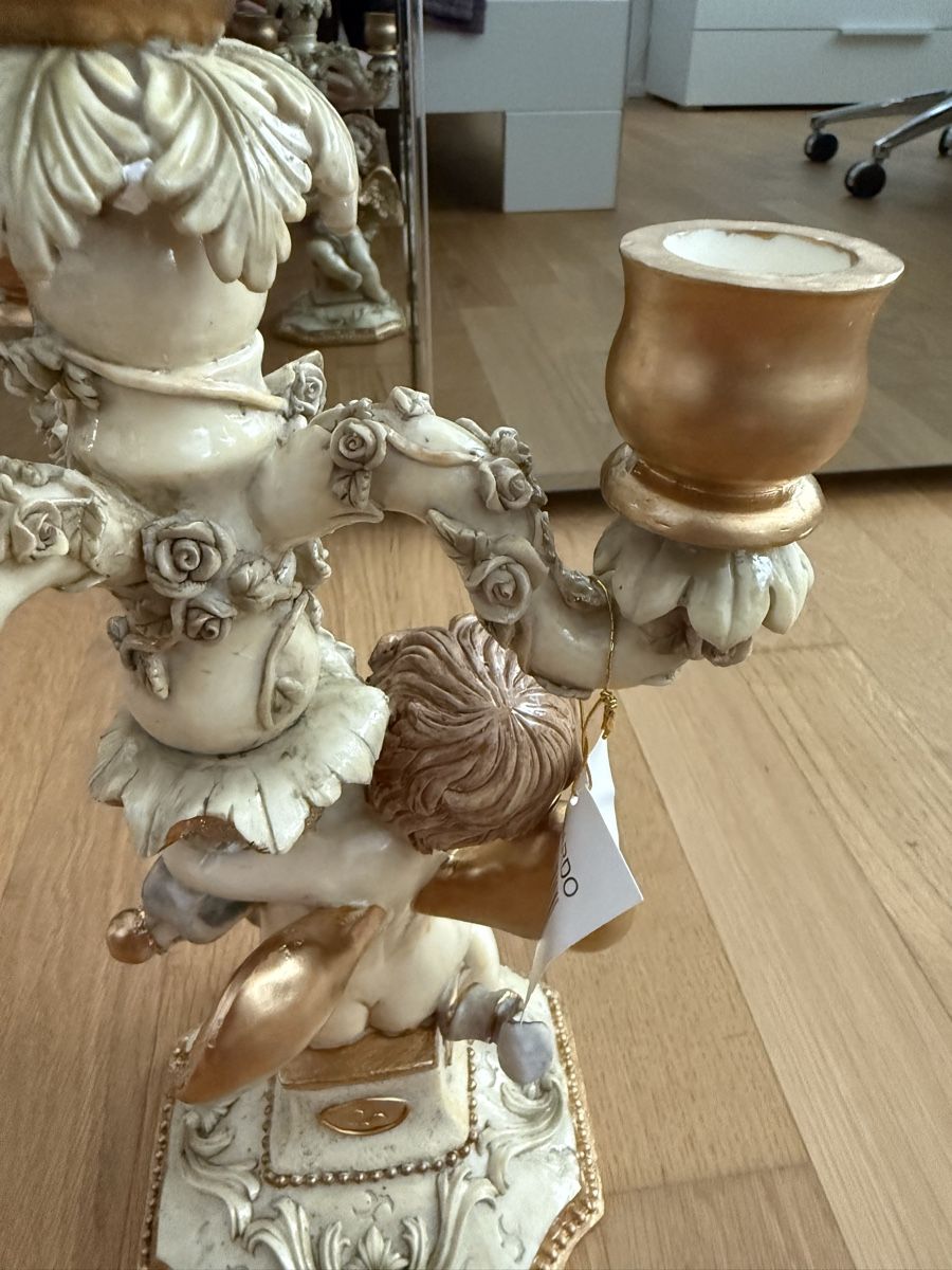 Portacandele: Kerzenständer mit Engelmotiven – Nuovo (secondo la descrizione) da Winterthur venduto da yar_dpp8 5