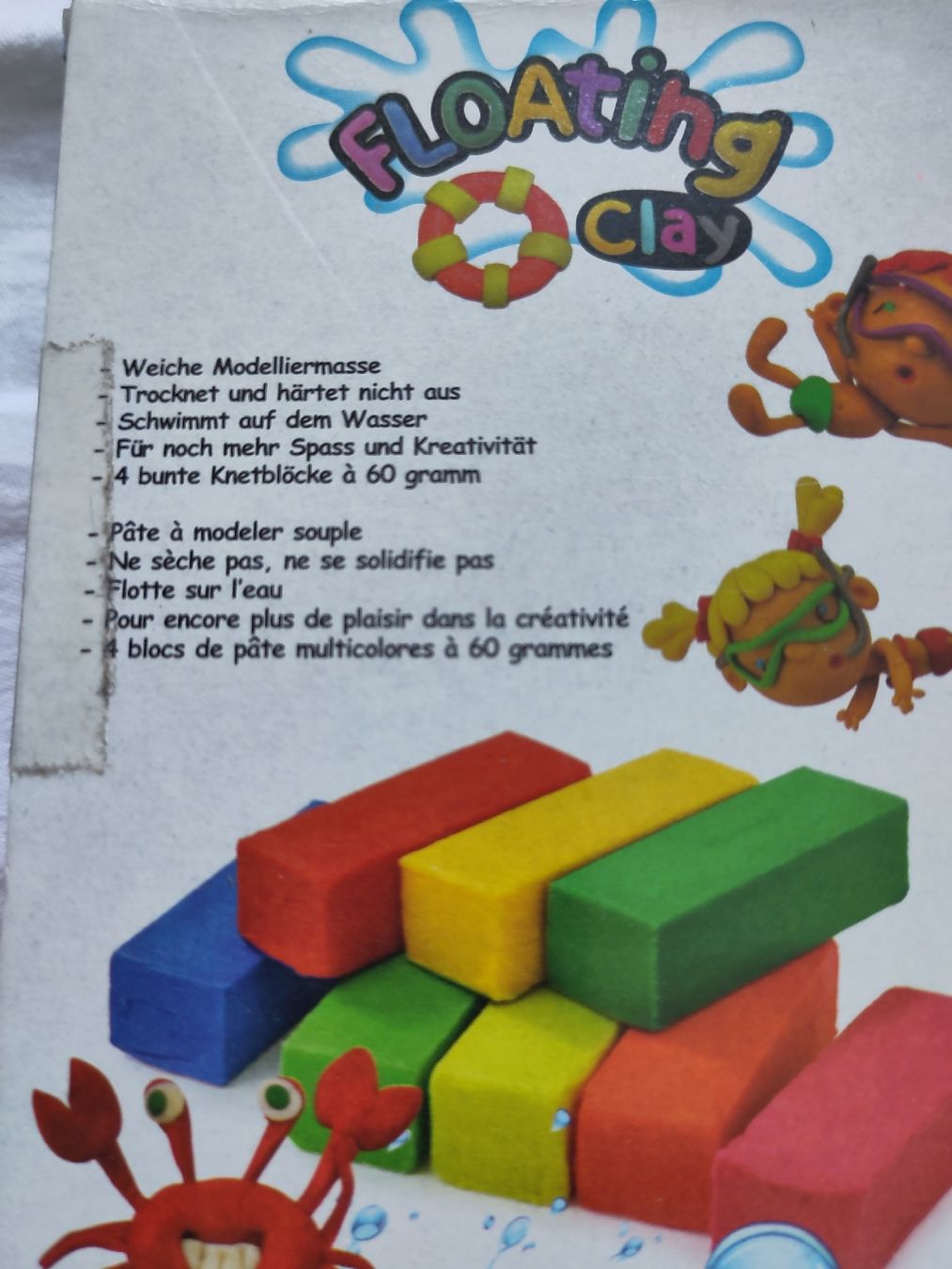 Pâte à modeler: Floating Clay Schwimmknete 6 Stk. Bastelmaterial – D'occasion à Golino par noko09 1