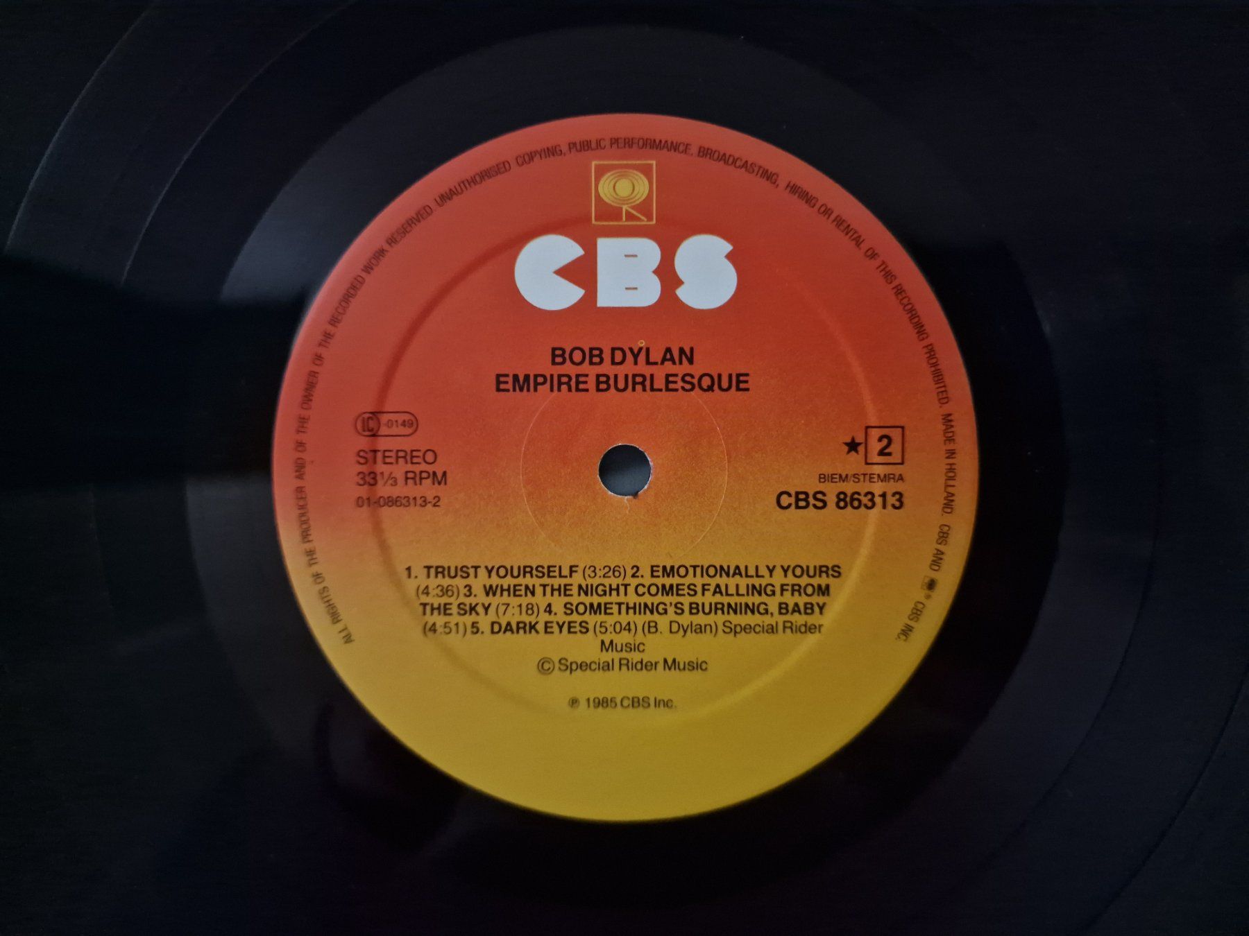 Dischi in vinile: Bob Dylan LP – Empire Burlesque – Usato da Root venduto da atelier22 2