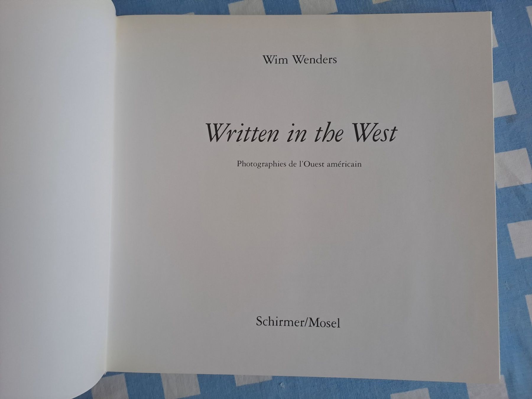 Libri: WENDERS book WRITTEN IN WEST – Usato da LAUSANNE venduto da KWEW 1